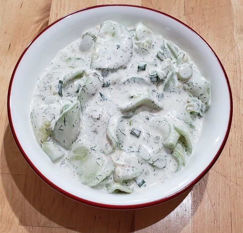 Sour Cream Cucumber Salad Grandma Dianes Kitchen 0375